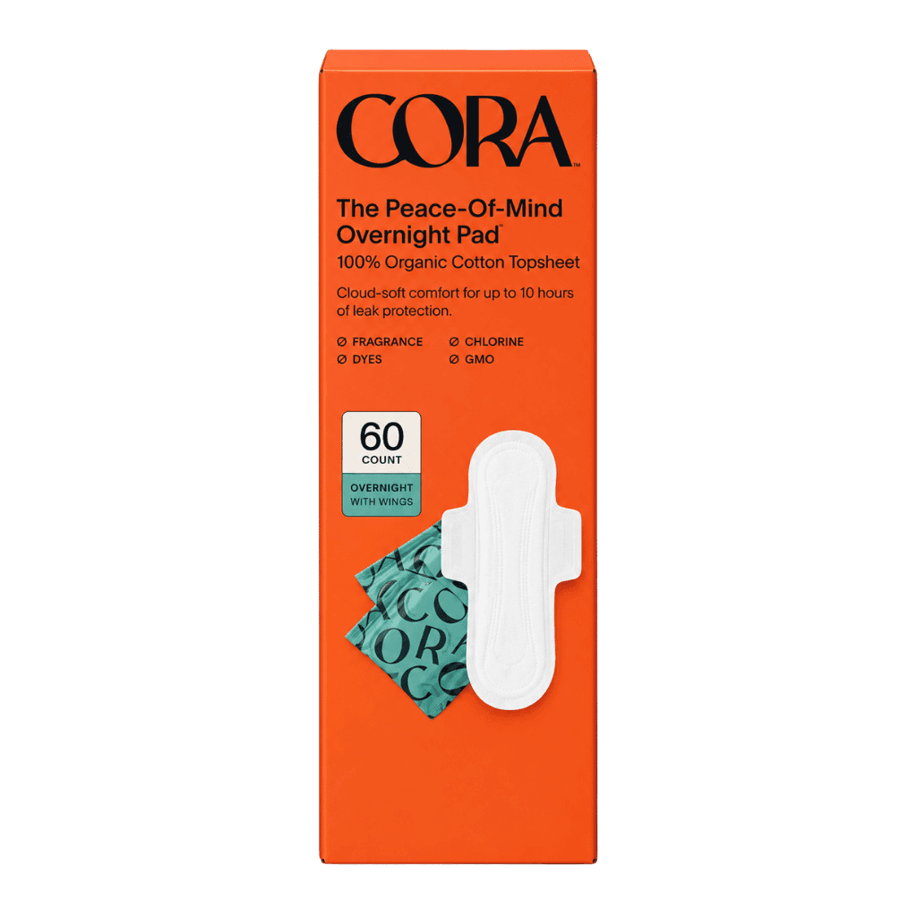 Cora Organic Cotton Overnight Pads 60-count buy online USA